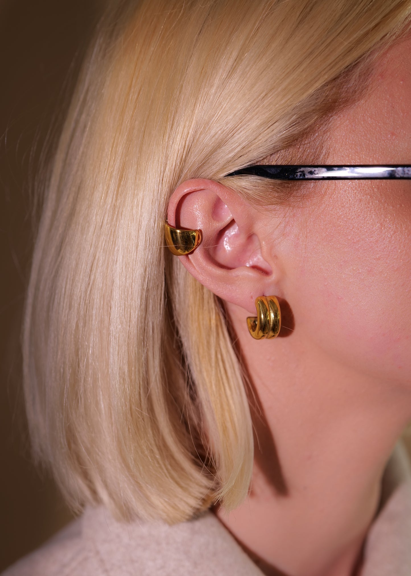 GOLDEN CUFF EARRINGS