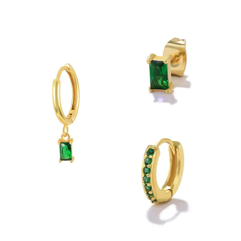 EMERALD EARRINGS SET